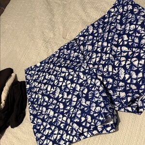 Talbots Blue and White Patterned Chino Shorts